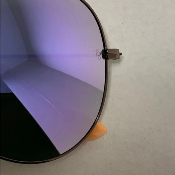 Ray-Ban Aviator Sunglasses with Purple and Green Lenses - Picture 2 of 3